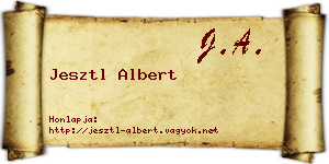 Jesztl Albert névjegykártya
